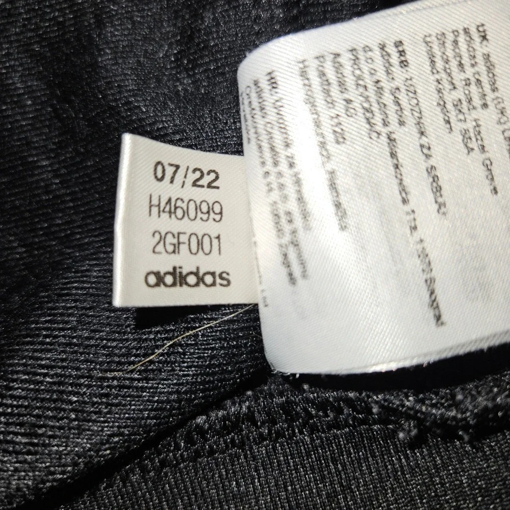 Adidas Mens 2XL Black 3-Stripe Full Zip Track Jacket H46099 Athletic Sportswear